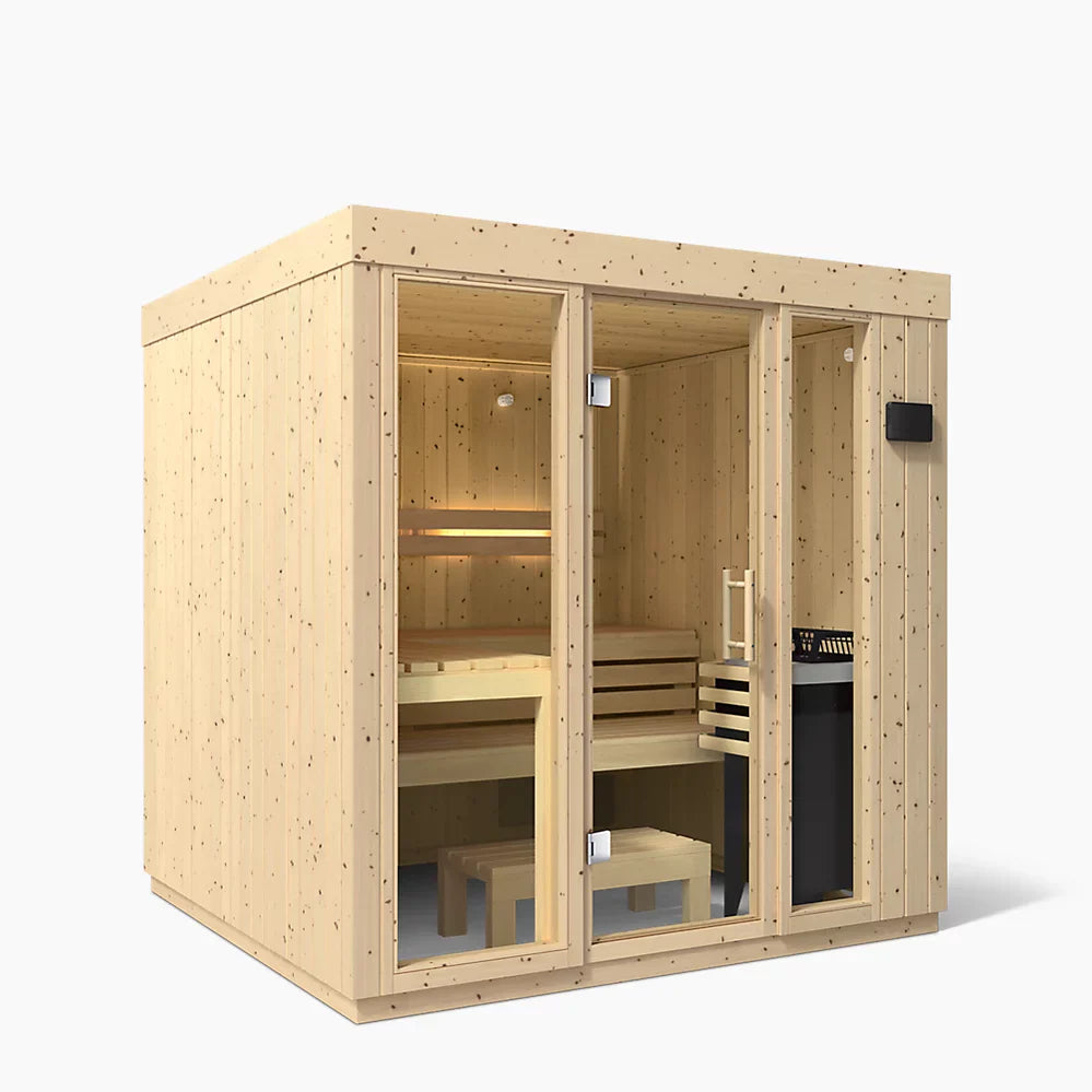Kohler Sauna Up to 5 People / No Floor / No Upgrade Kohler C1 Indoor Sauna Kit Scandinavian Spruce