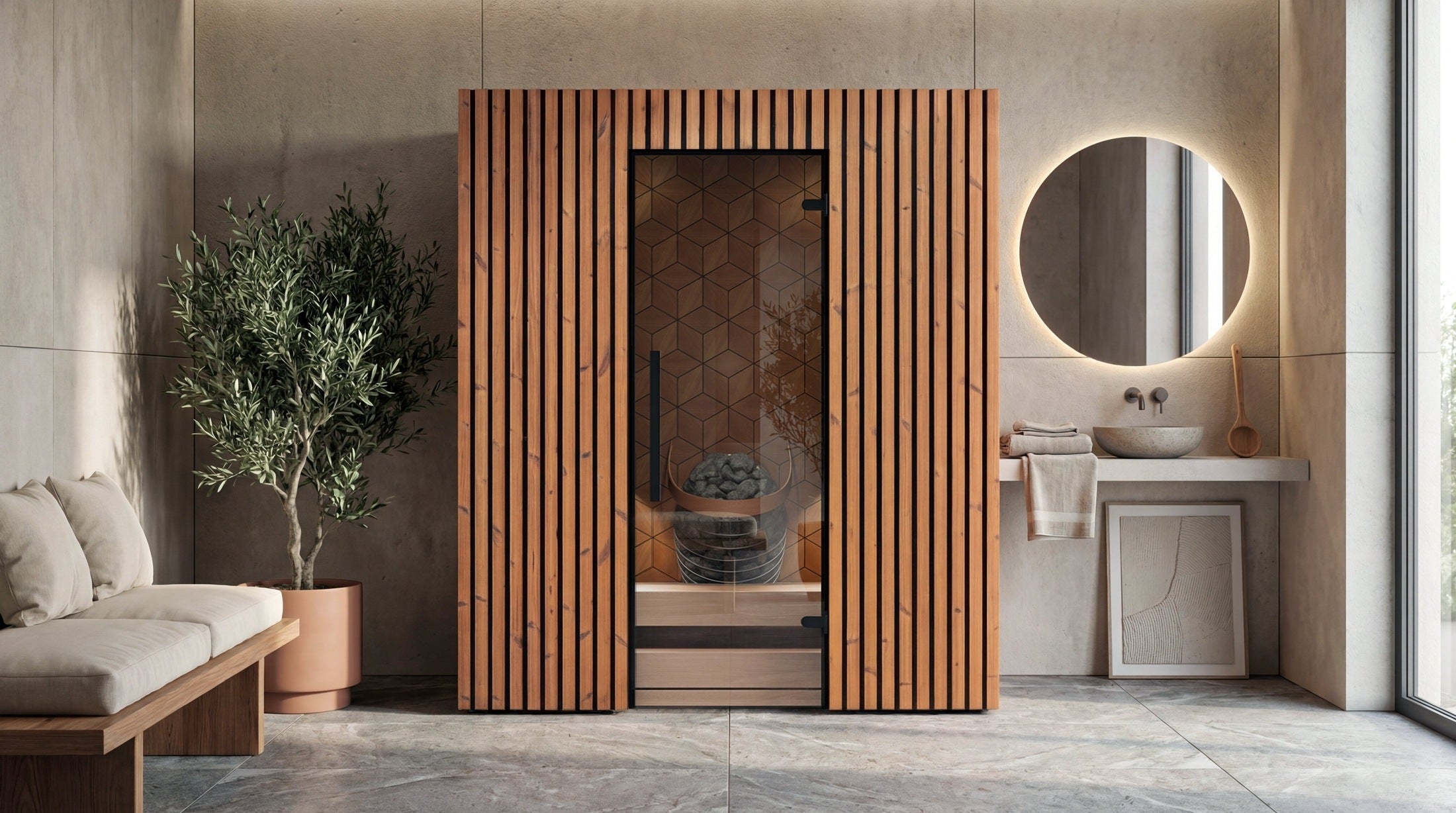 Leil Como 4-180 4 Person Indoor Sauna Kit