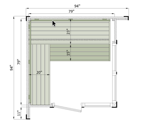 Leil Patio S 4-5 Person Outdoor Sauna