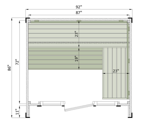 Leil Patio XS 4 Person Outdoor Sauna
