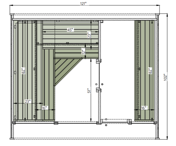 Leil Round Cube Double Outdoor Sauna with Changing Room 5-6 Person