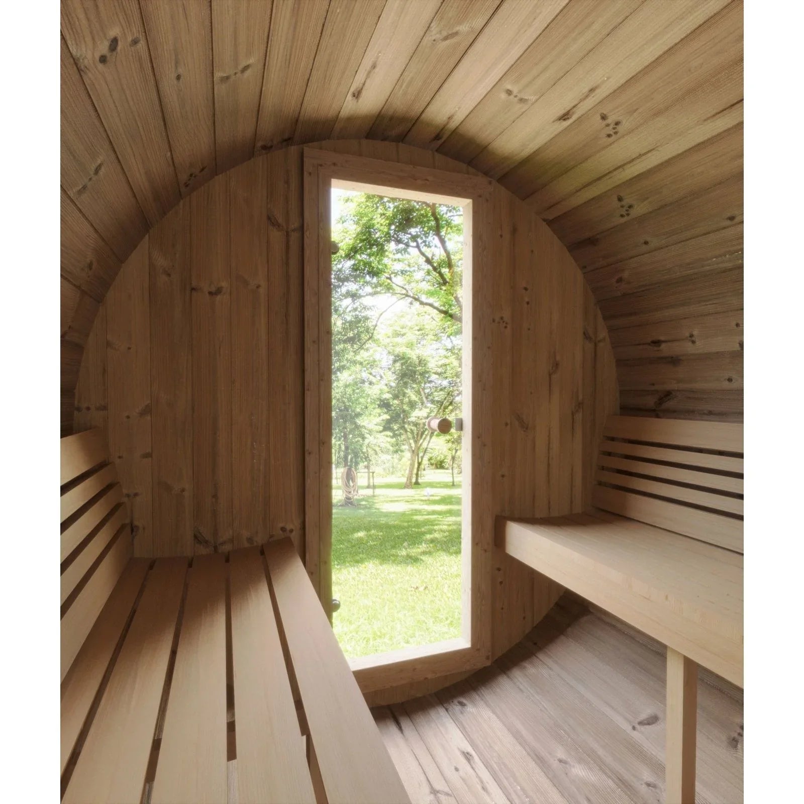 SaunaLife Model E7W 4 Person Sauna Barrel-Window