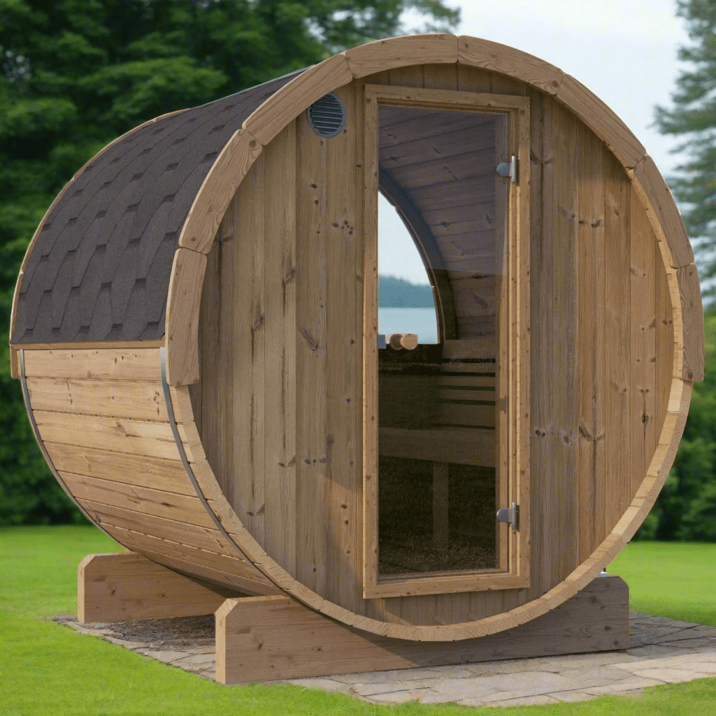 SaunaLife Model E7W 4 Person Sauna Barrel-Window