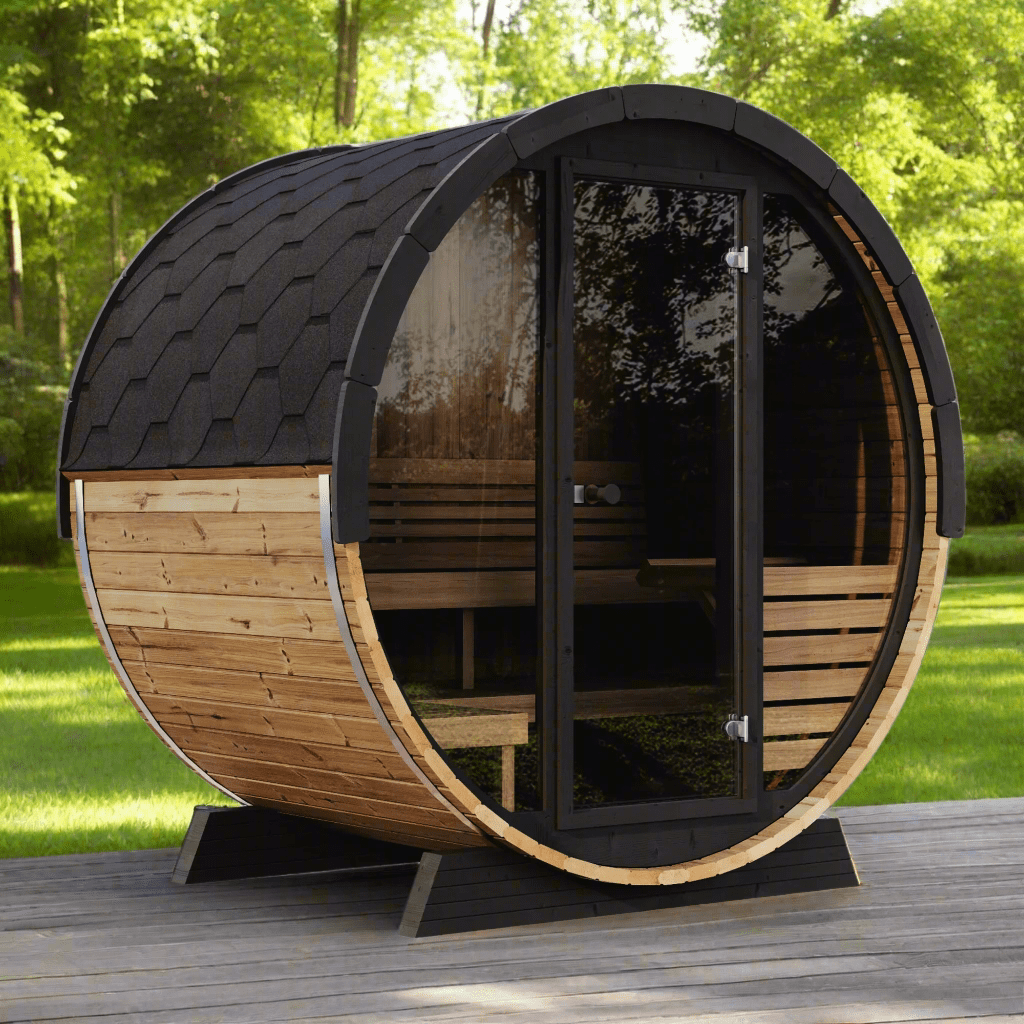 SaunaLife Model EE6G 4 Person Barrel Sauna