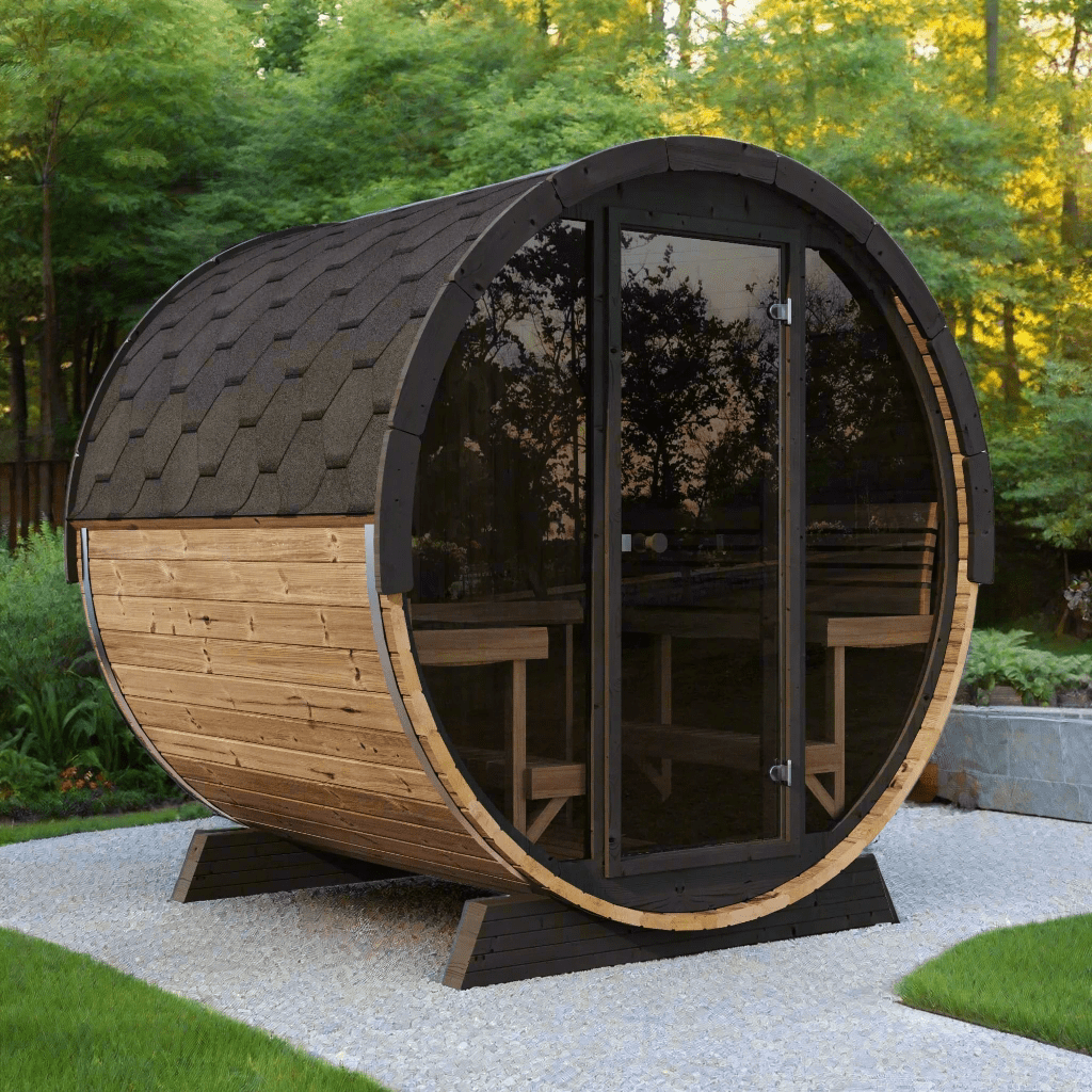 SaunaLife Model EE8G 6 Person Barrel Sauna