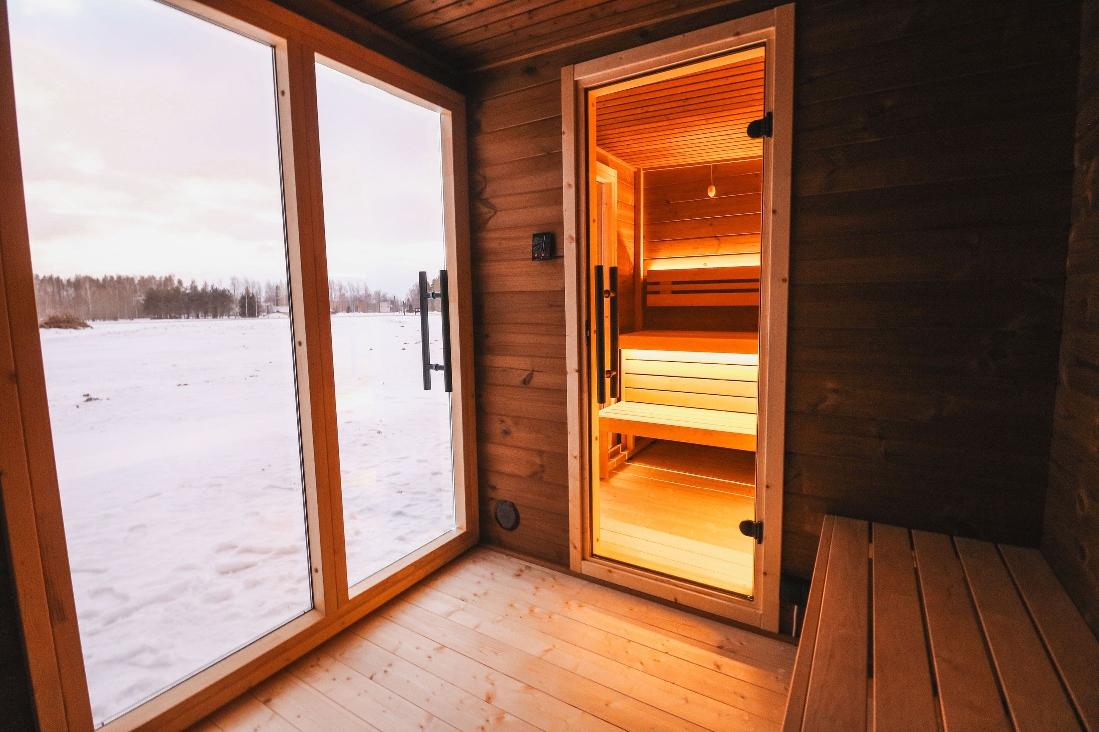 Leil Patio L 5 Person Outdoor Sauna with Large Changing Room