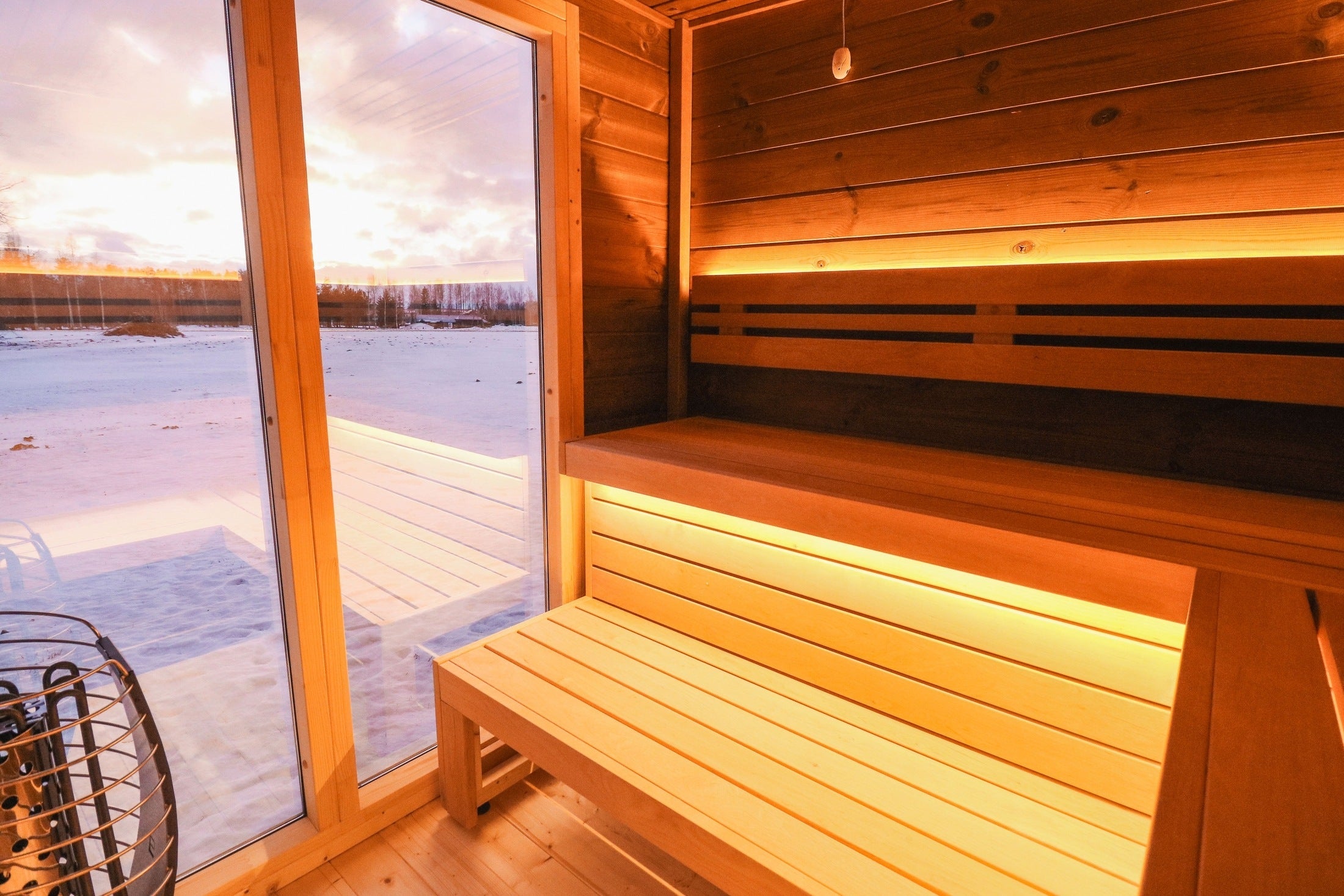 Leil Patio L 5 Person Outdoor Sauna with Large Changing Room