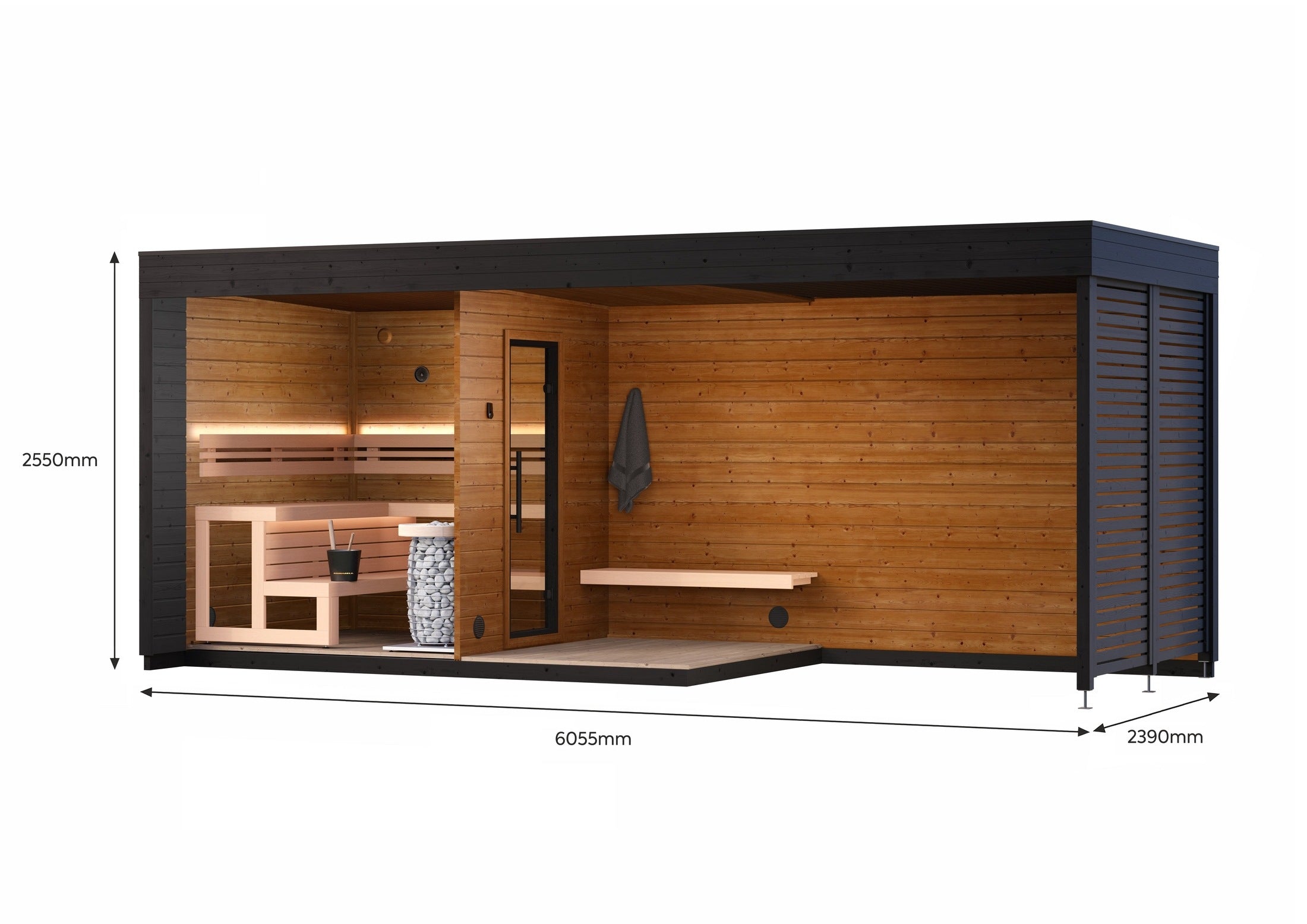 Leil Patio L Plus 5 Person Outdoor Sauna