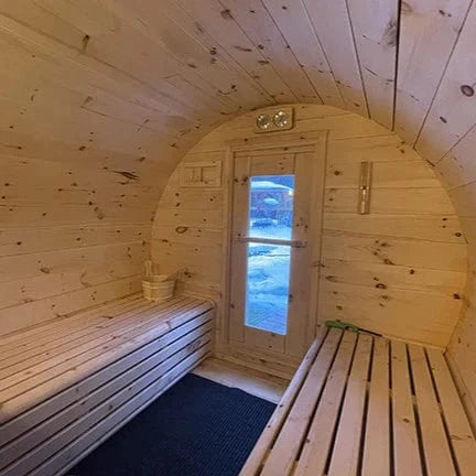 True North Canadian Made 2-4 Person 6' Long Outdoor Traditional Barrel Sauna