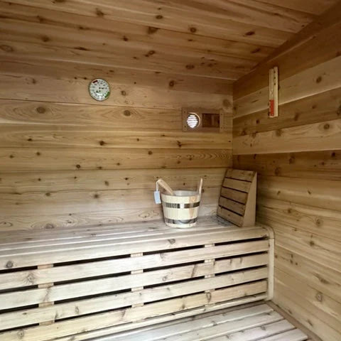 True North Canadian Made Quattro 4-5 Person Outdoor Traditional Cube Sauna