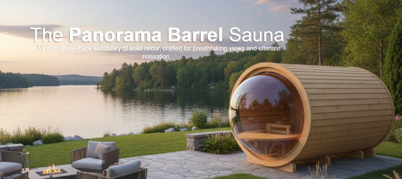 True North Panorama Barrel Outdoor Sauna
